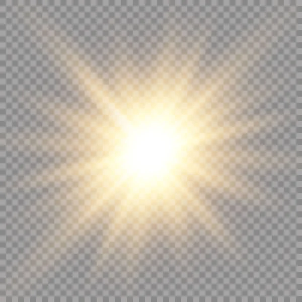 Світловий Ефект Вибух Блиск Іскри Сонячний Спалах Векторні Ілюстрації — стоковий вектор