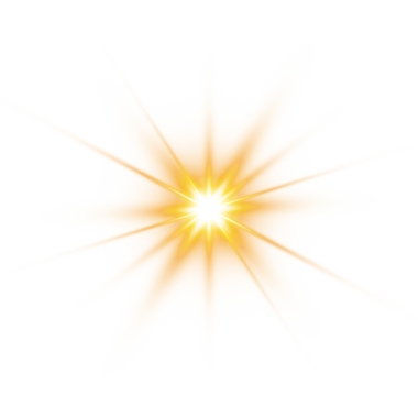 Simetrik dar ışınları ve halesi olan sıkıştırılmış ışıldayan yıldız