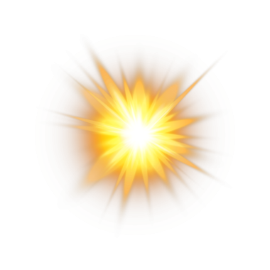 Dumanlı kenarları ve parlak sivri uçlu yoğun merkezi alev