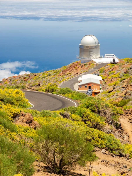 Teleskop Vid Roque Los Muchachos Observatorium Palma Royaltyfria Stockfoton
