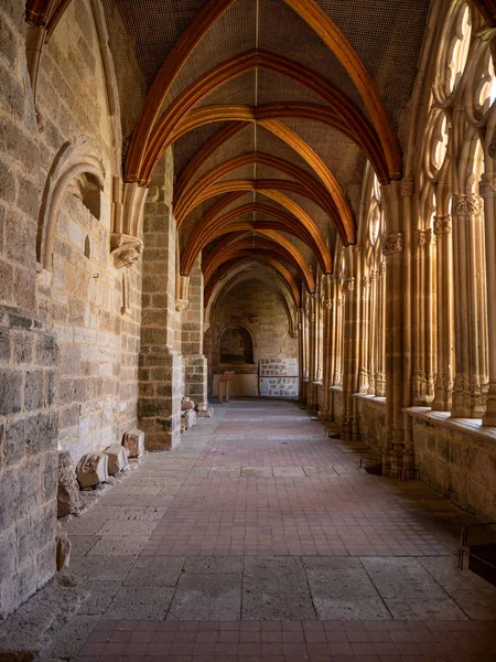 Cloister of the collegiate church of Santa Maria la Real in the village of Sasamon on the Camino de SAntiago, Spain. Royalty Free Stock Images