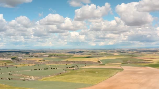 Landwirtschaftliche Felder Einem Dorf Spanien — Stockvideo