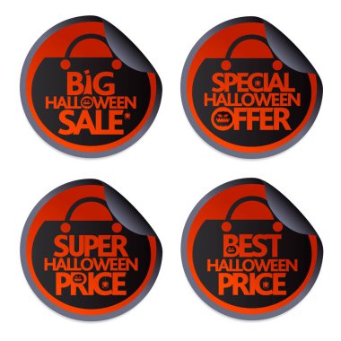 Cadılar Bayramı Paketi ile Satılık sopa ayarlayın. Vektör çizim