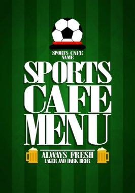 Spor Cafe menü. Vektör çizim 