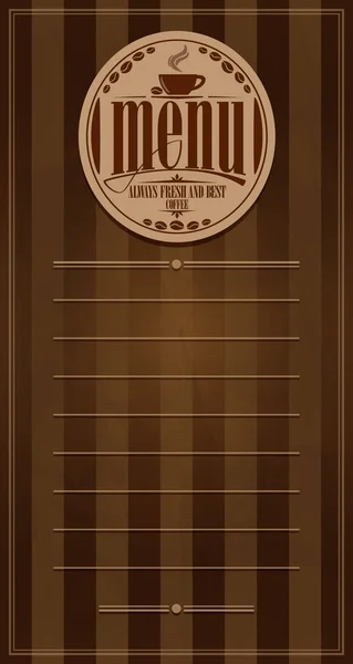 Coffee Menu Jsou Dlouhé Retro Vektorové Ilustrace — Stockový vektor