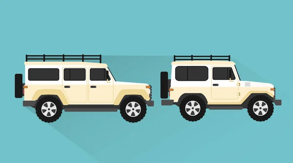 Jeep Carro Design Flat Style Vector Ilustração —  Vetores de Stock
