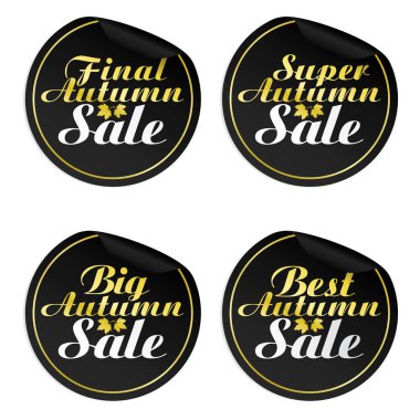 Sonbahar siyah altın satış çıkartmaları. Final, süper, büyük, en iyi Sonbahar satışı