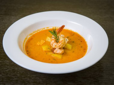 Kabak karides çorbası