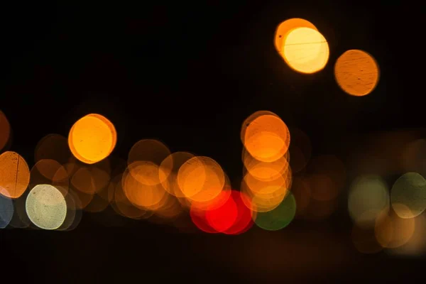 Fuzzy Noite Luzes Cidade — Fotografia de Stock