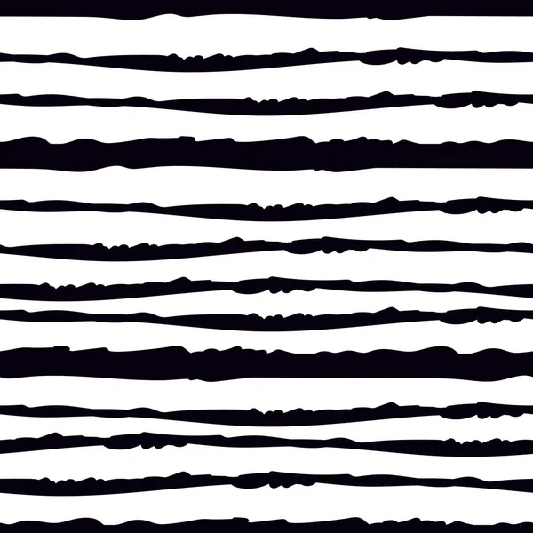 Abstract Seamless Vector Pattern Black White Strokes Bruch Lines Ink — Stock Vector
