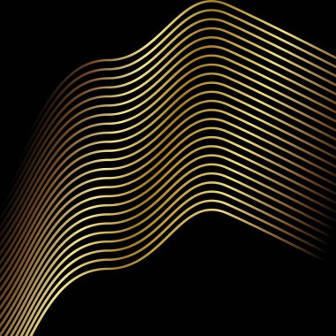 Siyah-124 'teki Altın Dairesel Desen; Lüks Tasarım