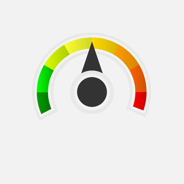 Indicatore Icon Semicircular Speedometer Vector Illustration — Stock Vector