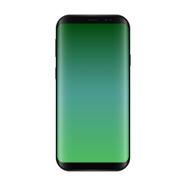 Akıllı telefon, mockup, cep telefonu izole, gerçekçi vektör illüstrasyon.