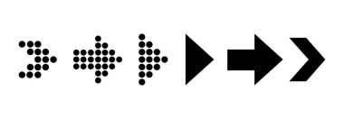 Siyah vektör okları. Ok simgesi. Vektör Illustration.