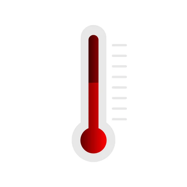 Ícone termômetro de calor - símbolo de medição vetorial quente, frio, ilustração do tempo — Vetor de Stock