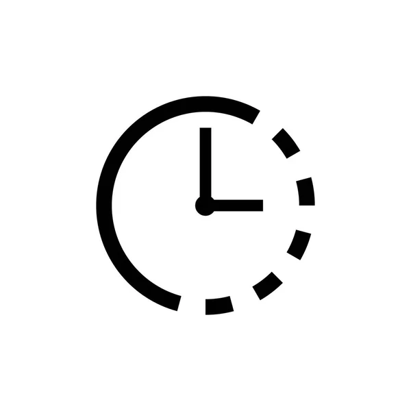 Icône horloge. Style plat. Symbole d'icône d'horloge pour votre site Web, logo, application. Illustration vectorielle . — Image vectorielle