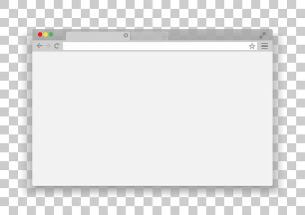 Eenvoudig browservenster. Internet browser. Platte stijl. Vector illustratie. — Stockvector