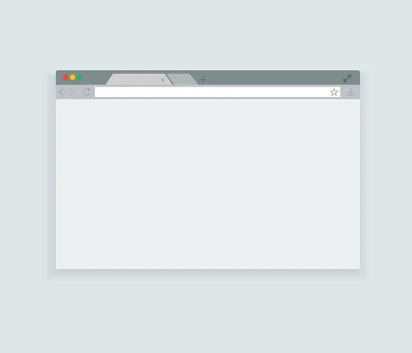 Простой веб-браузер. Простое окно браузера. Плоский векторный рисунок. S10 — стоковый вектор
