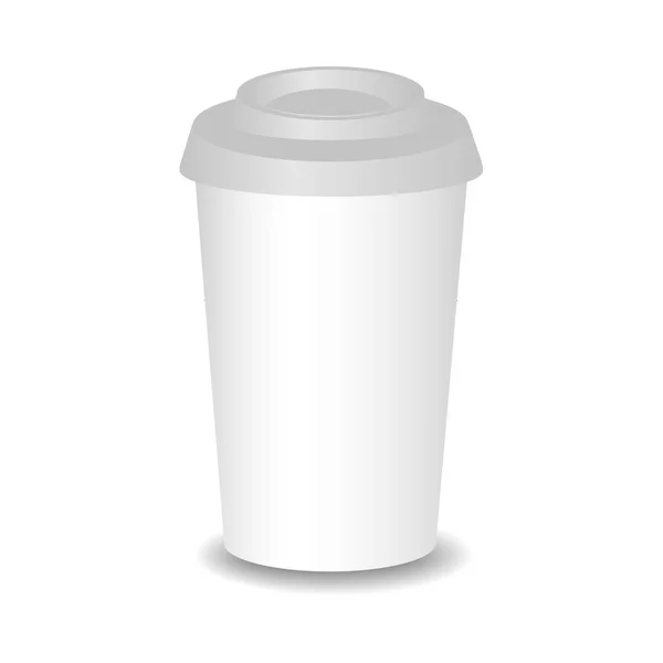 Modelo de vetor de xícara de café realista, para o seu design mock up . — Vetor de Stock