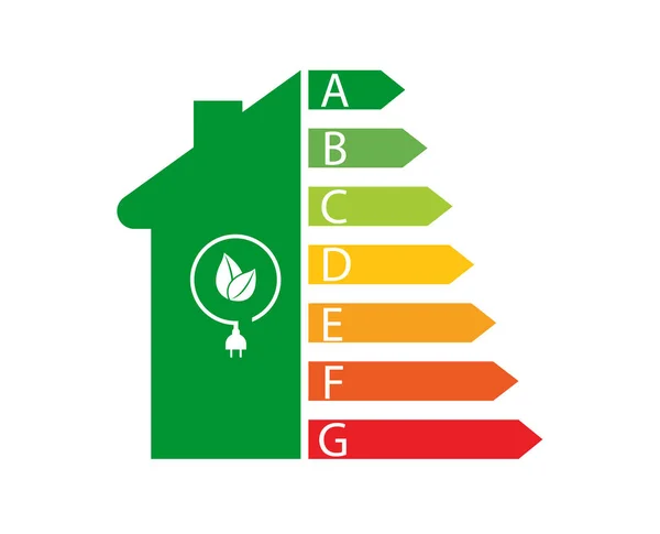 Koncepcja efektywności energetycznej i doskonalenia domu. Ilustracja wektorowa. — Wektor stockowy