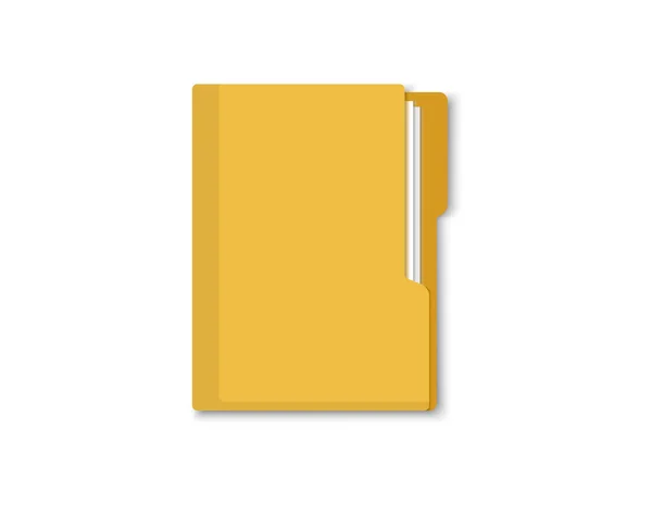 Folder Met Documenten Folder Voor Effecten Vector Platte Stijl — Stockvector