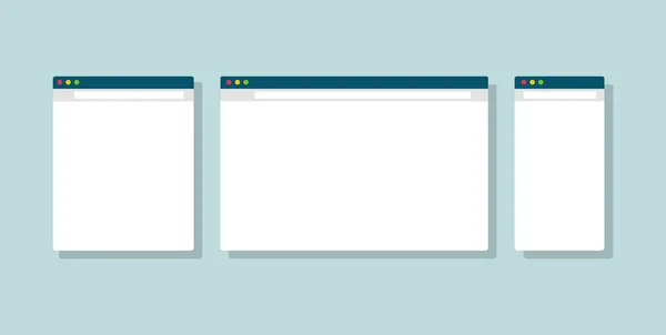 Bilgisayar, tablet ve akıllı telefon için web sayfası penceresi. Web tarayıcı penceresi ui şablonu.