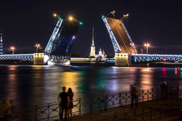 Ponte Palácio Fiação Ponte São Petersburgo — Fotografia de Stock