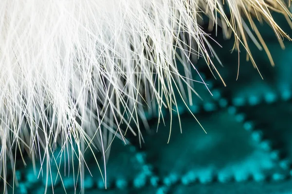 Futro Naturalne Bliska Leżącego Tkaniny Pikowane Przekątnej Niewyraźne Tło — Zdjęcie stockowe