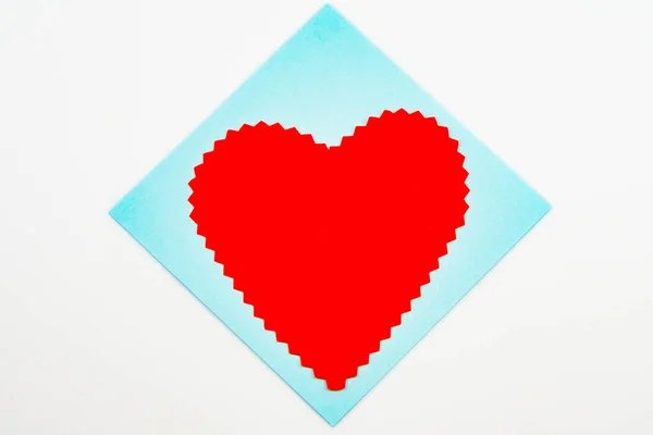 스티커 거짓말 바탕에 서명에 발렌타인 심장입니다 Copyspace에 서명에 — 스톡 사진