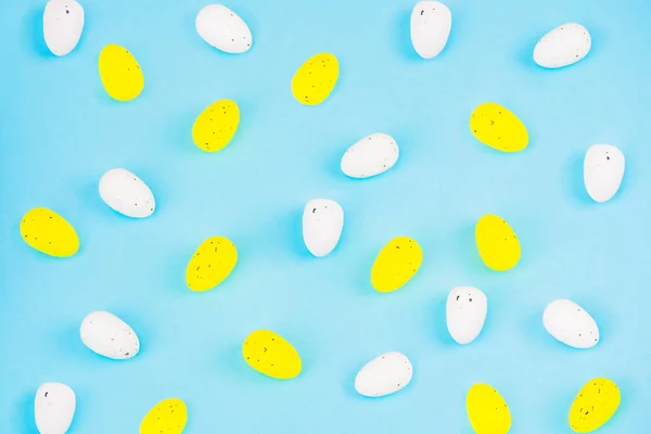 Wygaszacz Ekranu Tła Przetargu Jaj Koncepcja Wielkanoc Malowane Jaja Białe — Zdjęcie stockowe