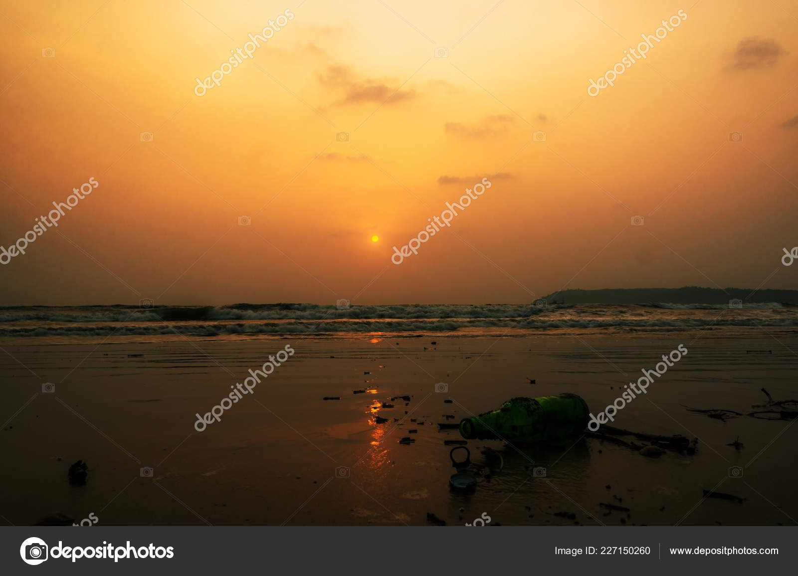 Coucher Soleil Dans Mer Oman Photographie Fotographyasp