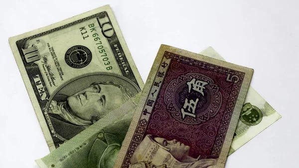 Banque de Chine.Yuan contre le dollar.Exchange, devises — Photo