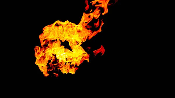 Fire flames on black background. fire on black background isolated. fire patterns. — Stock Photo, Image