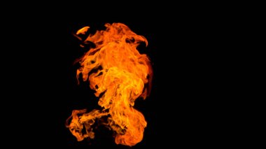 Siyah arka planda ateş alevler. siyah arka plan izole ateş. Yangın desenleri.