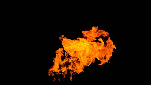 Ohnivé plameny na černém pozadí. požár na černém pozadí izolován. požární vzory. — Stock fotografie