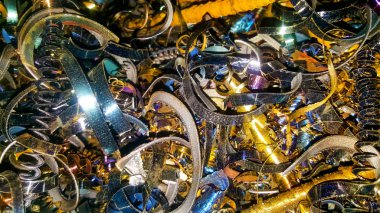 Metal talaşsoyut renk arka plan. Ferro işleme