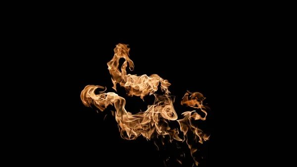 Fire flames on black background. fire on black background isolat — Stock Photo, Image