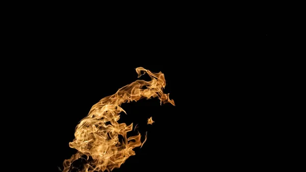 Fire flames on black background. fire on black background isolat — Stock Photo, Image