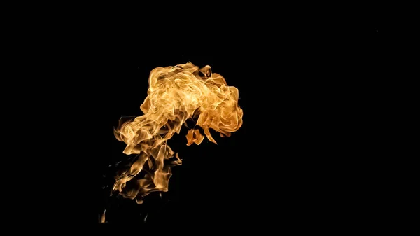 Fire flames on black background. fire on black background isolat — Stock Photo, Image