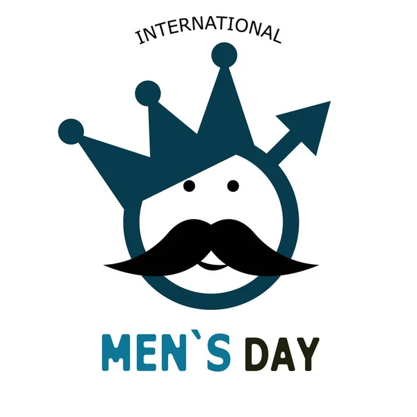 Ημέρα Της Διεθνούς Ανδρών Πανό Μορφή Ενός Συμβόλου Ενός Άνδρα — Διανυσματικό Αρχείο