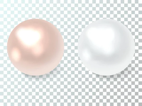 Pearls Light Pink Pale Blue Vector Illustration —  Vetores de Stock