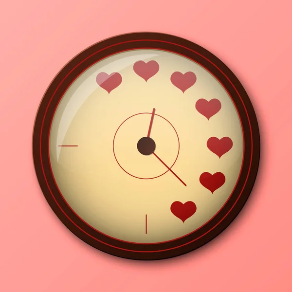 Reloj Que Muestra Mejor Momento Para Hacer Amor Amor Ilustración — Vector de stock