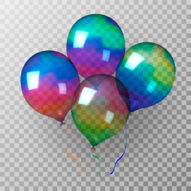 Çok renkli parıldayan saydam Ulusal teketim ürünleri. Vektör çizim.