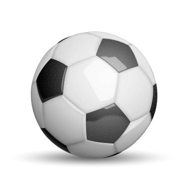 Futbol topu beyaz arka planda izole edilmiş. Vektör illüstrasyonu.