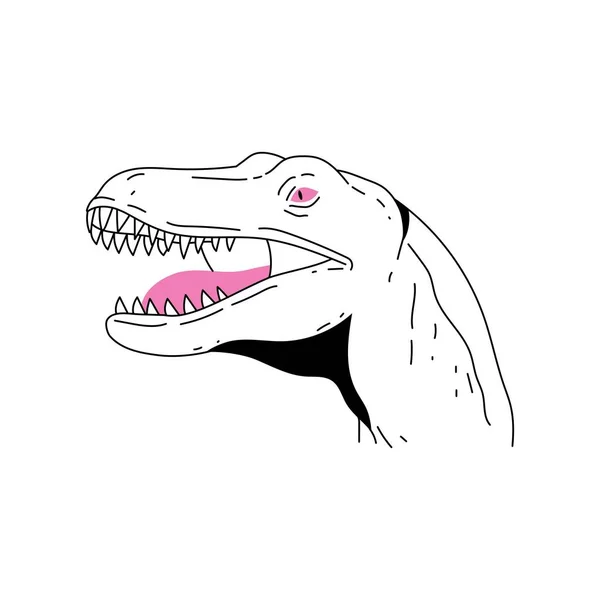 mão vetorial editável desenho ilustração de tiranossauro rex ou t