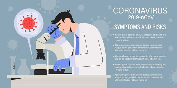 Doctor scientist or health care professional testing Clinical Specimens for Coronavirus Disease 2019 COVID-19. Medical specialist check Initial diagnostic test with microscope. Vaccine research.