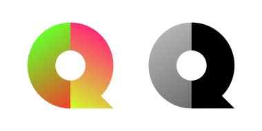 Beyaz arkaplanda siyah ve beyaz renkli CR simgesi.