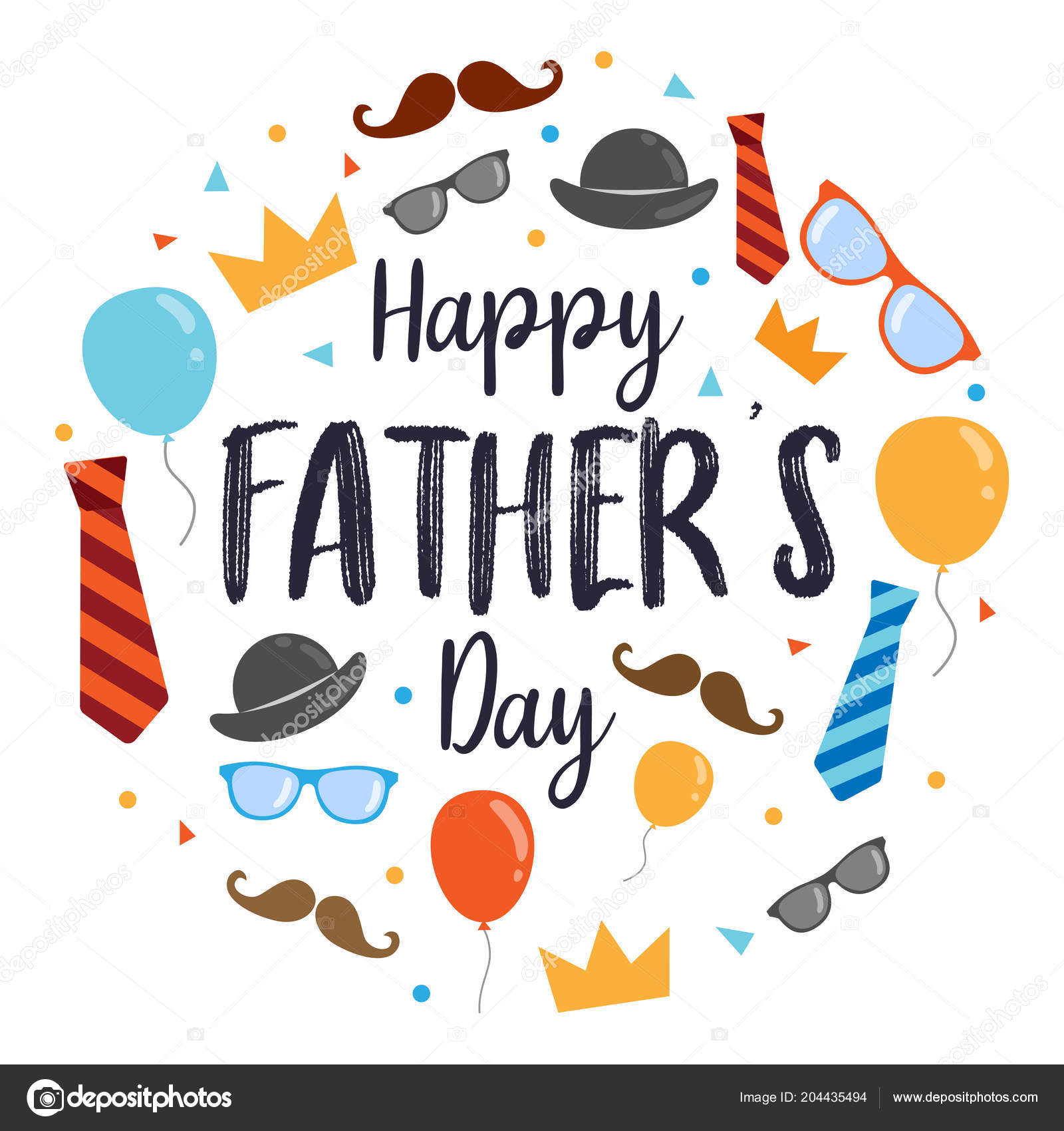 Download Happy Fathers Day Card Template — Stock Vector ...