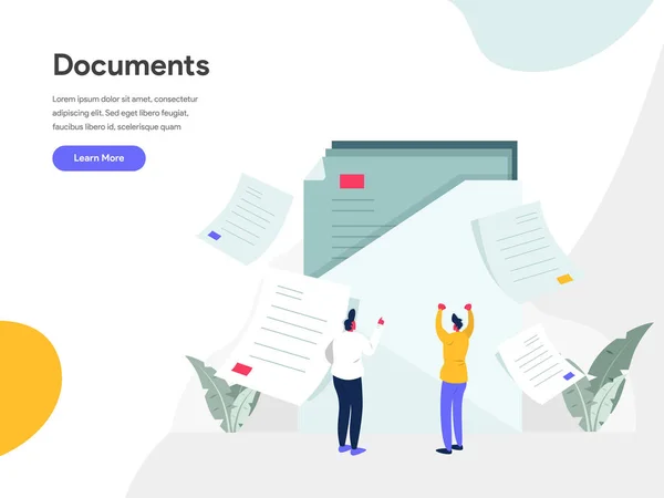 Documenti Illustrazione Concept. Moderno concetto di design piatto di noi — Vettoriale Stock