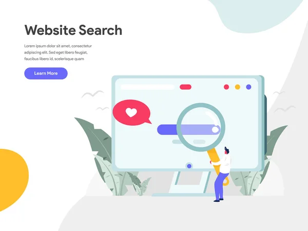 Website Search Illustration Concept. Modern flat design concept